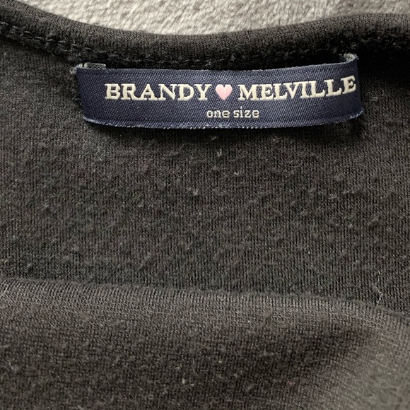 Black Brandy Melville crop top - Picture 3 of 4